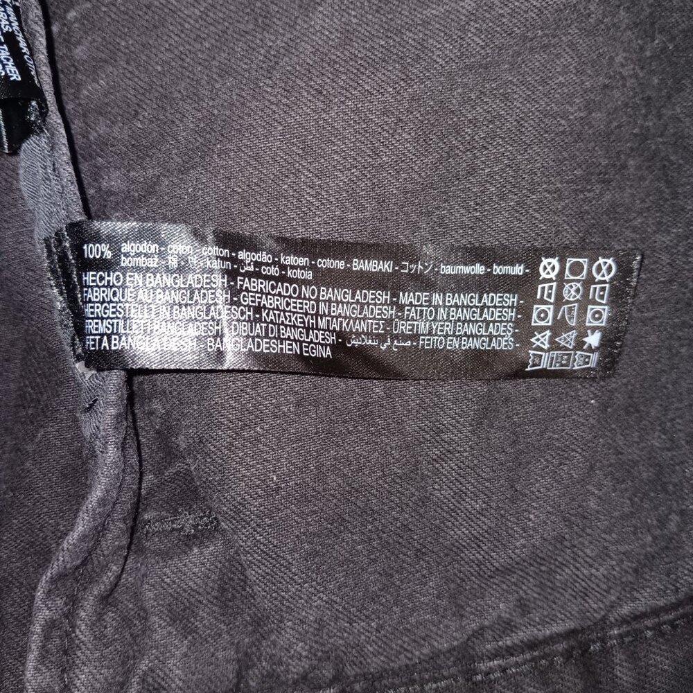 ZARA MEN'S BUTTON UP BLACK DENIM JACKET - Picture 7 of 11